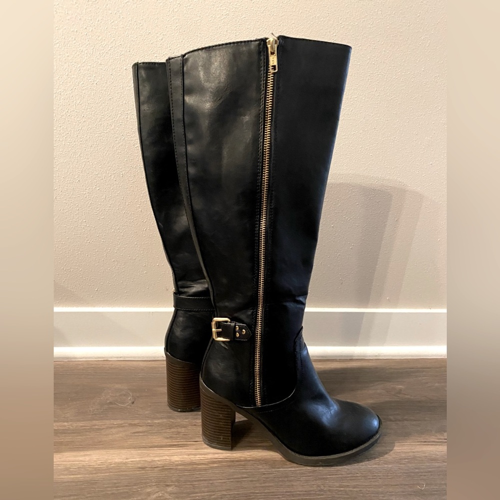 Lauren Conrad Black Knee High Boots
